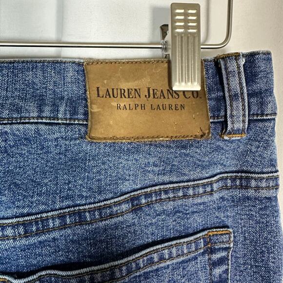 Lauren Jeans Co. Ralph Lauren Blue Denim Jeans Straight‎ Sz 12P Petite Classic - Picture 5 of 8
